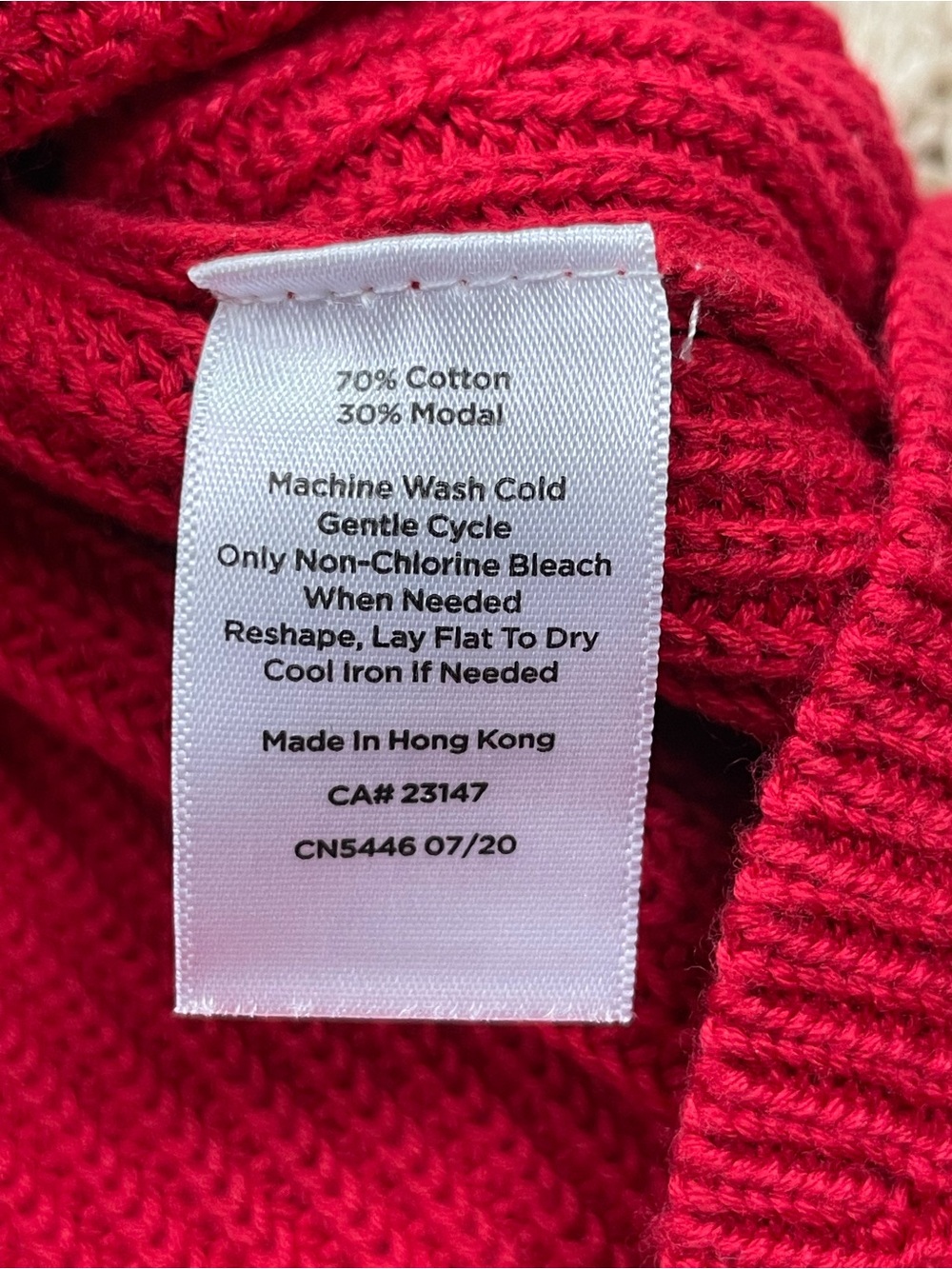 Talbots Red Ribbed Turtleneck‎ Sweater - Picture 6 of 10